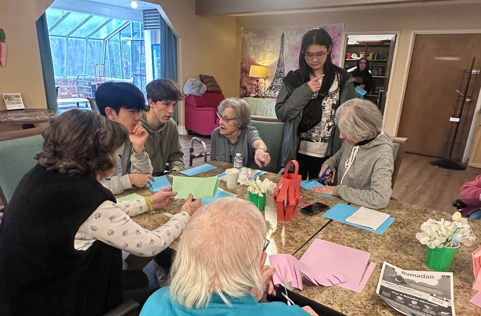 BluBirds volunteers interacting with elders